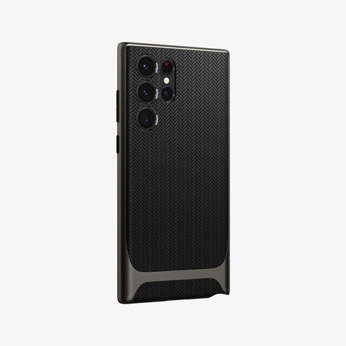 ACS03926 - Galaxy S22 Ultra 5G Case Neo Hybrid in gunmetal showing the back